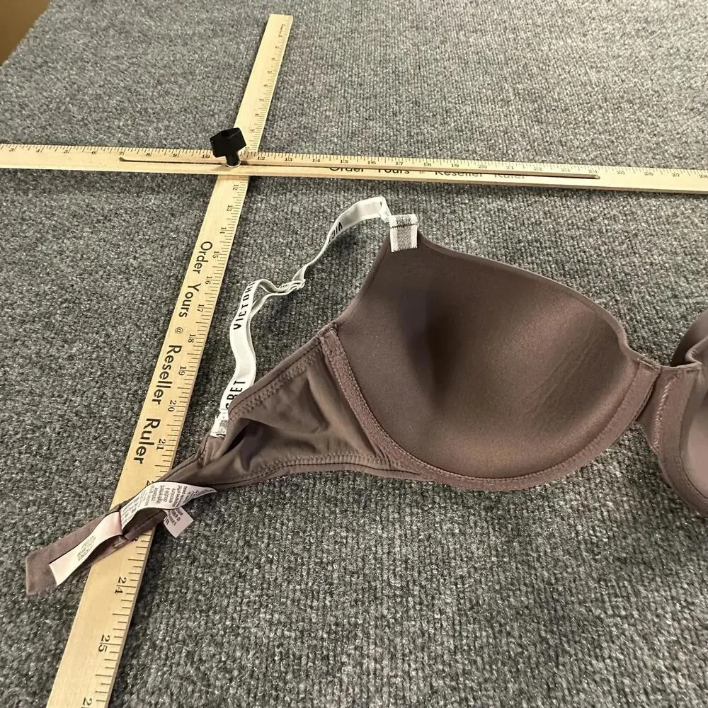 Victoria's Secret T-Shirt‎ Lightly Lined Scoop Demi Bra Logo Strap 34DD #532 - Picture 6 of 11